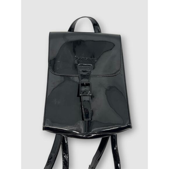 Dr. Martens Black Patent Mini Backpack with Buckle Closure main image 6